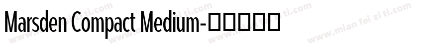 Marsden Compact Medium字体转换